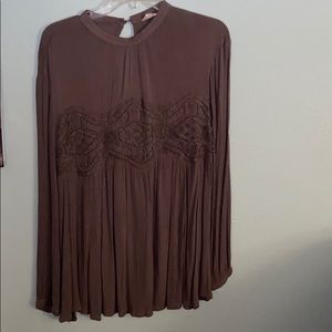 Altar’d State Brown Lace Blouse